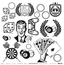 Load image into Gallery viewer, Play The Game - 12"x12" Scrapbooking Paper Cut & Colour