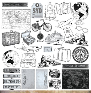 The Great Elsewhere Collection Cover - 12"x12" Scrapbooking Paper - Cut & Colour