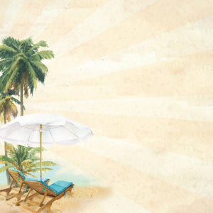 Sun Lounges- 12" x 12" Scrapbooking Paper