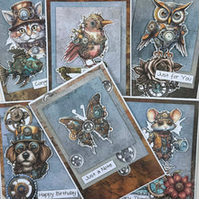 Load image into Gallery viewer, Steampunk Cuties Card Kit