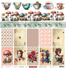 Load image into Gallery viewer, Tea and Cards - 12&quot;x12&quot; Scrapbooking Paper