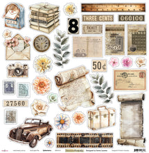 Load image into Gallery viewer, Ephemera - 12&quot;x12&quot; Scrapbooking Paper