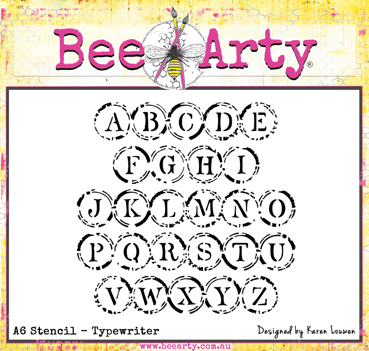Typewriter - A6 Stencil – Bee Arty