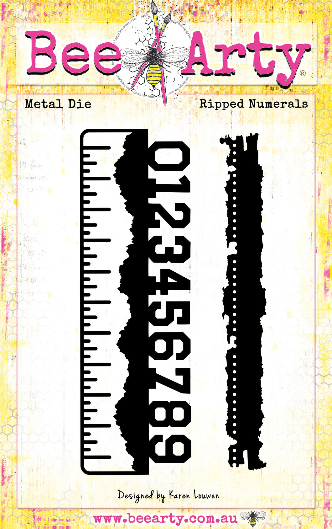 Ripped Numerals - Metal Die