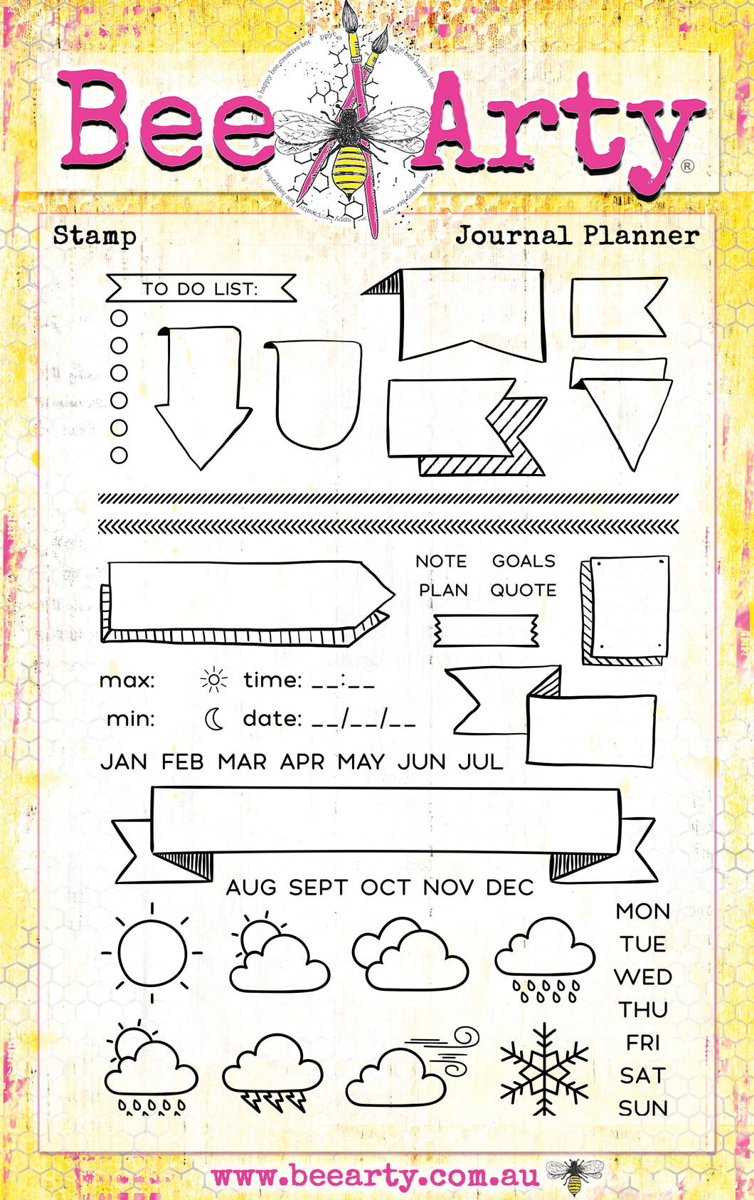 Journal Planner - Clear Stamp Set