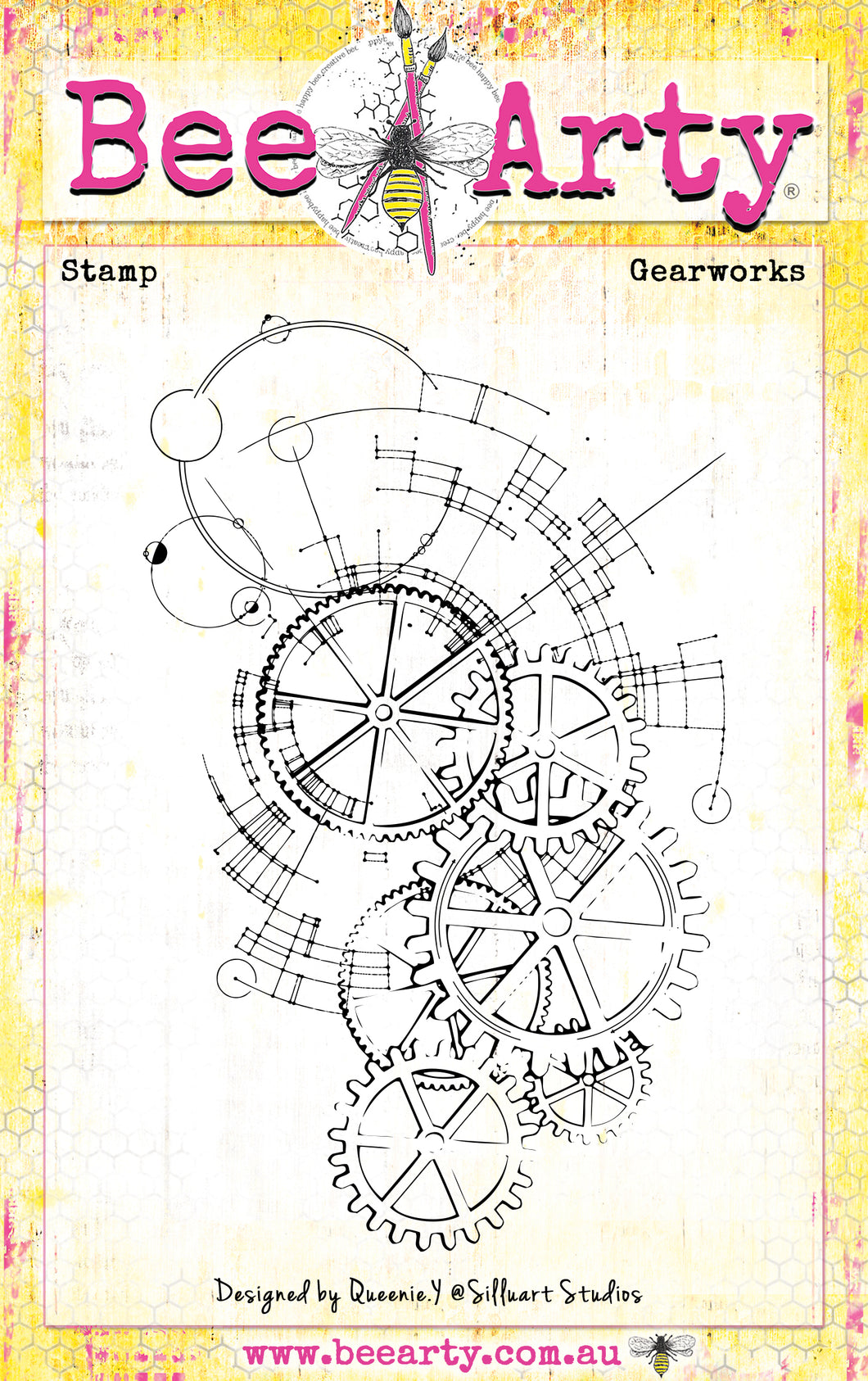 Gear Pattern Stamp Gearworks - Clear Stamp Set – Bee Arty