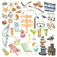 Seaside Vibes Fussy Cutting sheet  - 12
