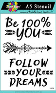 100% - A5 Stencil