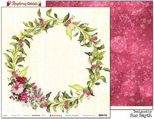 Spring Wreath - 12"x12" Scrapbooking Paper