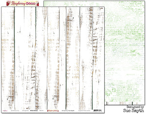 White Pickets - 12"x12" Scrapbooking Paper