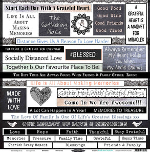 Blessed - 12"x12" Scrapbooking Paper - Word Sheet