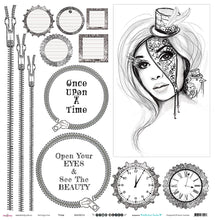 Load image into Gallery viewer, Time - 12&quot;x12&quot; Scrapbooking Paper Cut &amp; Colour
