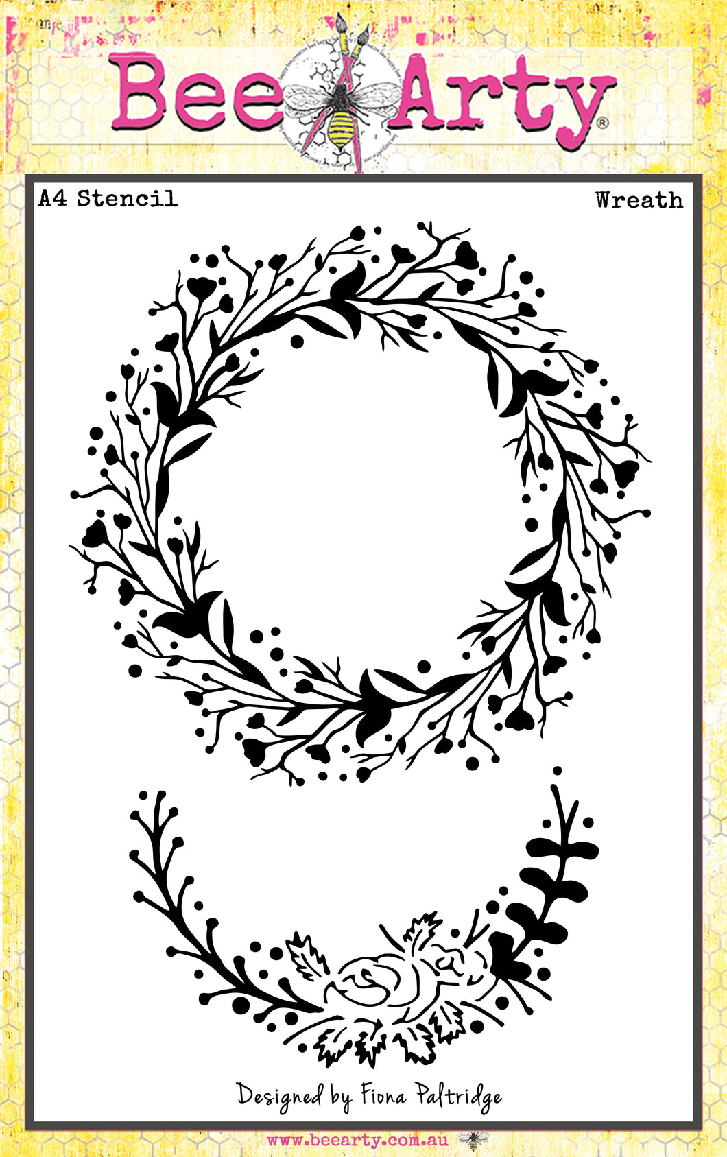 Wreath- A4 Stencil