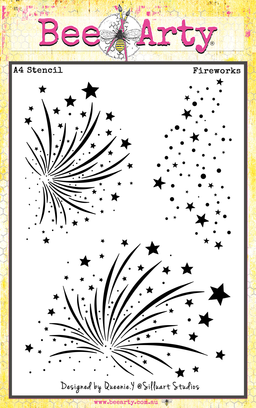 Fireworks - A4 Stencil