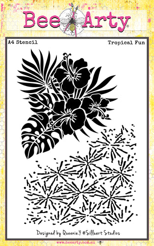 Tropical Fun - A4 Stencil