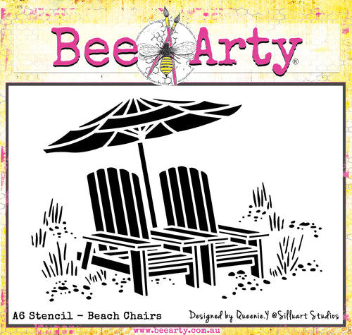 Beach Chairs - A6 Stencil