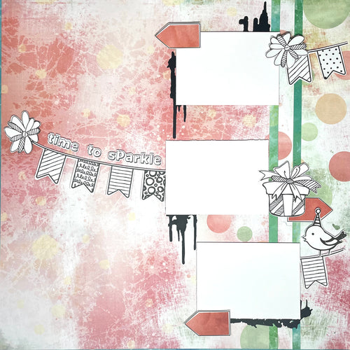 Time To Sparkle Single Page Layout Kit