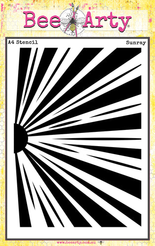 Sunrays -  A4 Stencil
