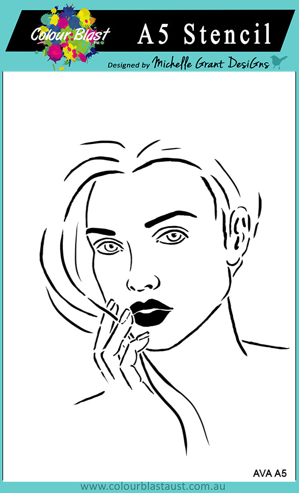Ava Face - A5 Stencil