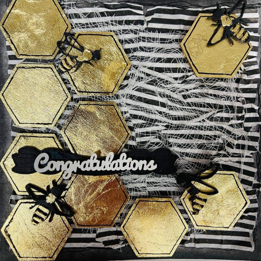 'Congratulations' Bee Card Kit